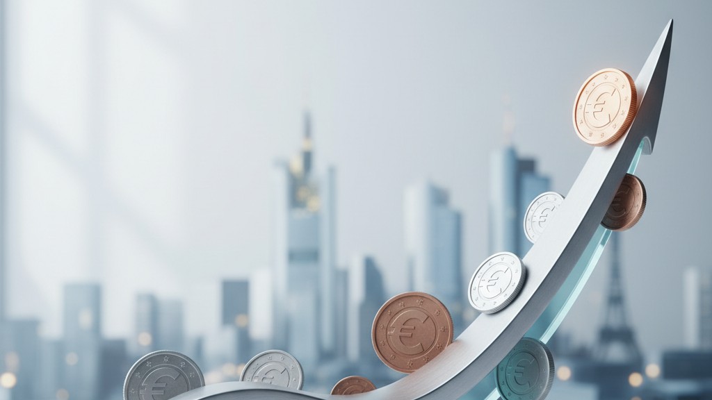 European investor reviewing alternative investment platforms on laptop with gold coins, property documents and commodity charts