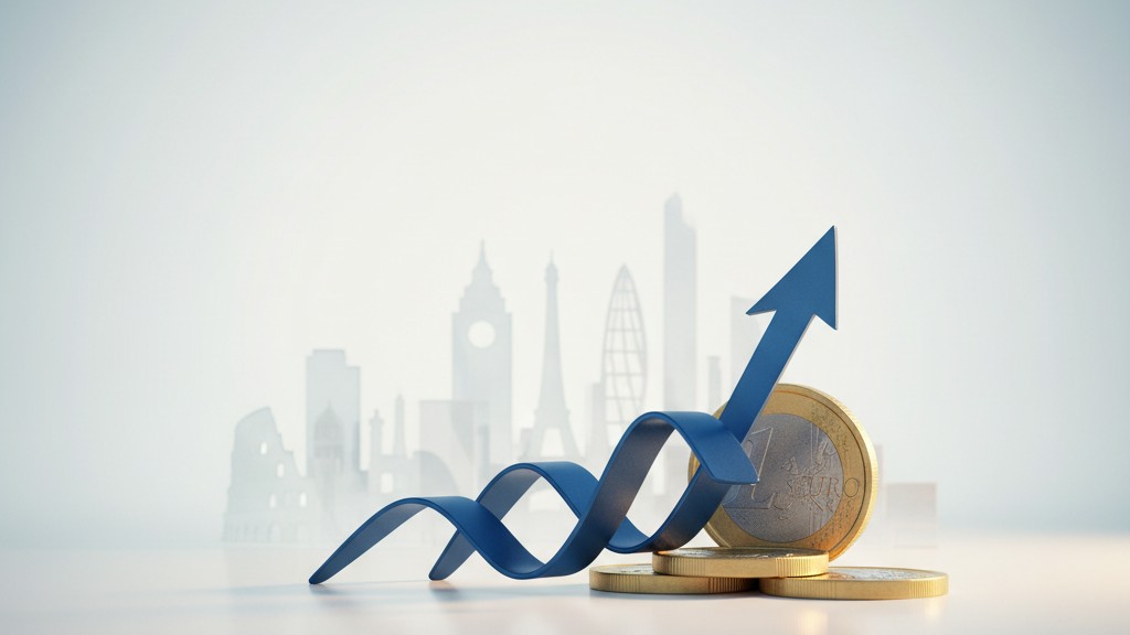 European SME loan investment concept showing business documents and collateral assets