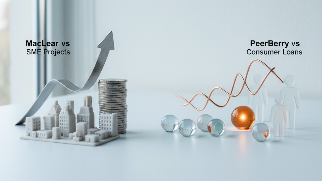Maclear vs PeerBerry platform comparison - SME projects versus consumer loan notes
